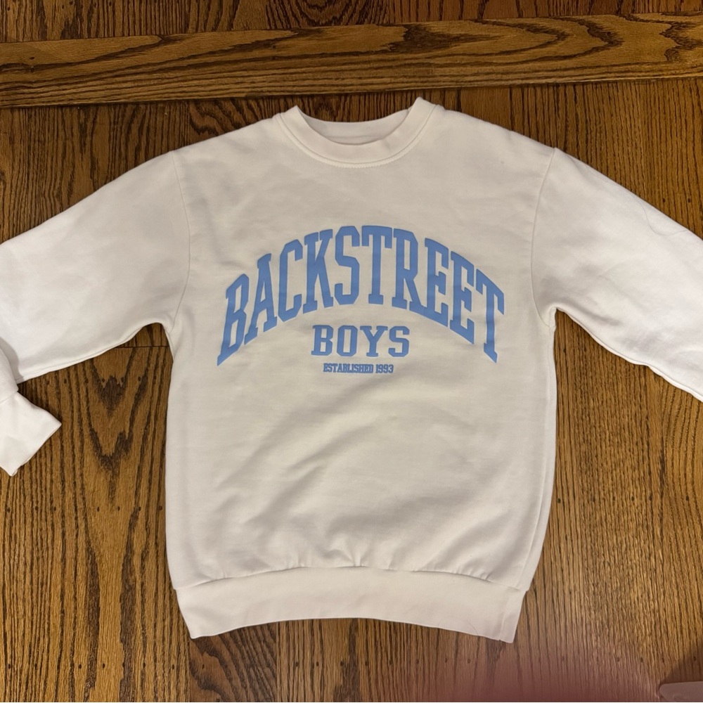 White Backstreet Boys Crewneck Sweatshirt from the Sphere